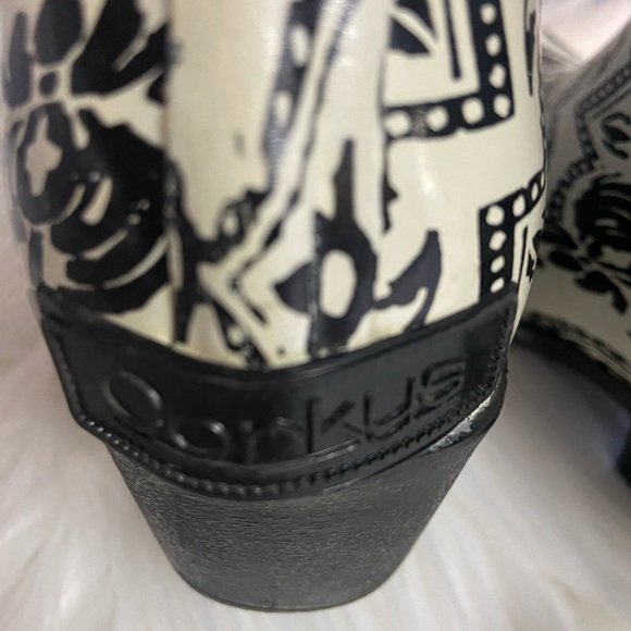 Corky’s Western Sz9 Black & White Women’s Rubber Boots - Picture 5 of 8